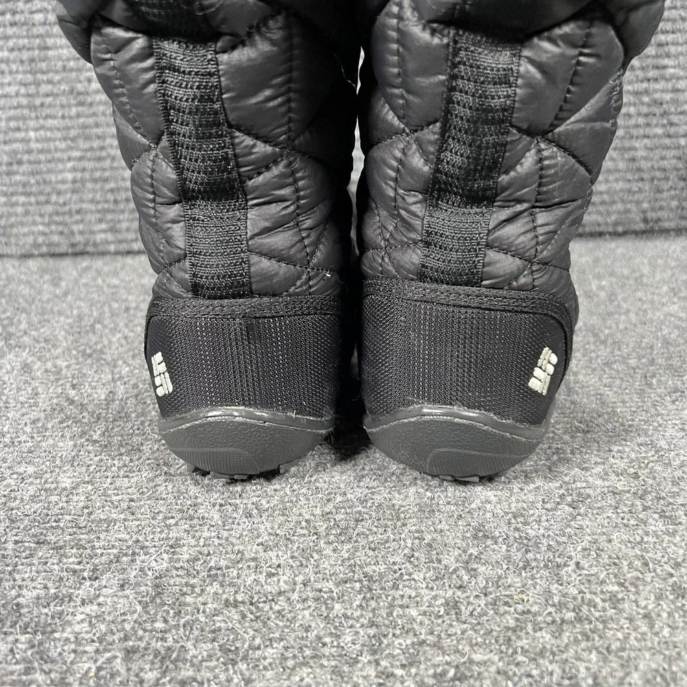 Columbia Boots Womens Size 9 Black Waterproof Quilted Fur Snow Winter YL5164-011